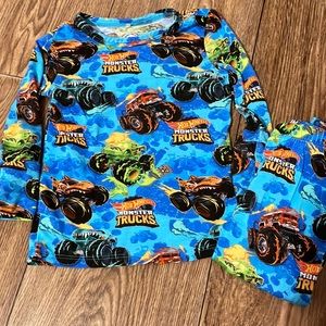 Posh peanut hot wheels monster truck pjs